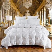lism 100 goose down duvet solid luxury quilted quilt king queen full size comforter winter thick quilt