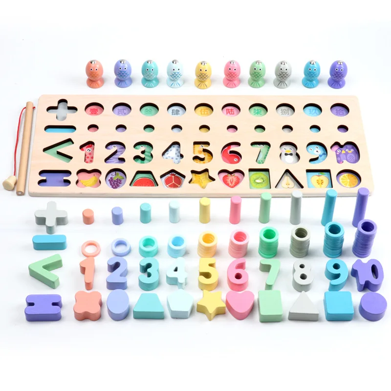 Детские деревянные материалы по методике Монтессори Обучающие подсчитывать