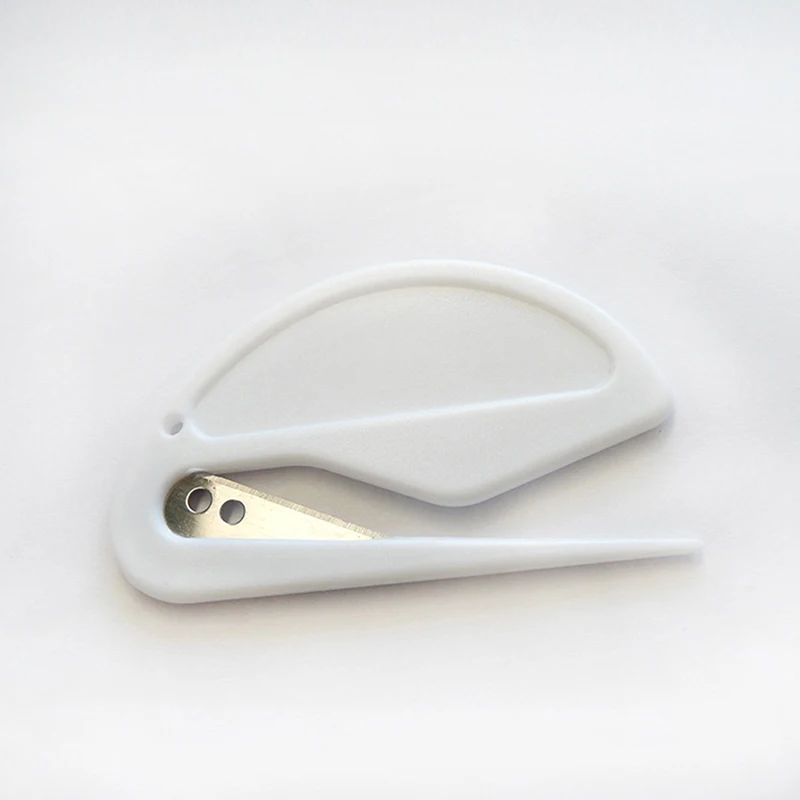 

Plastic Letter Opener Mini Sharp Letter Mail Envelope Opener Safety Papers Guarded Cutter Blade Office Equipment