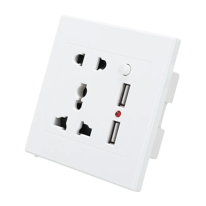 1 шт. DC 5 В 2100mA розетка двойной USB настенное зарядное устройство панель питания