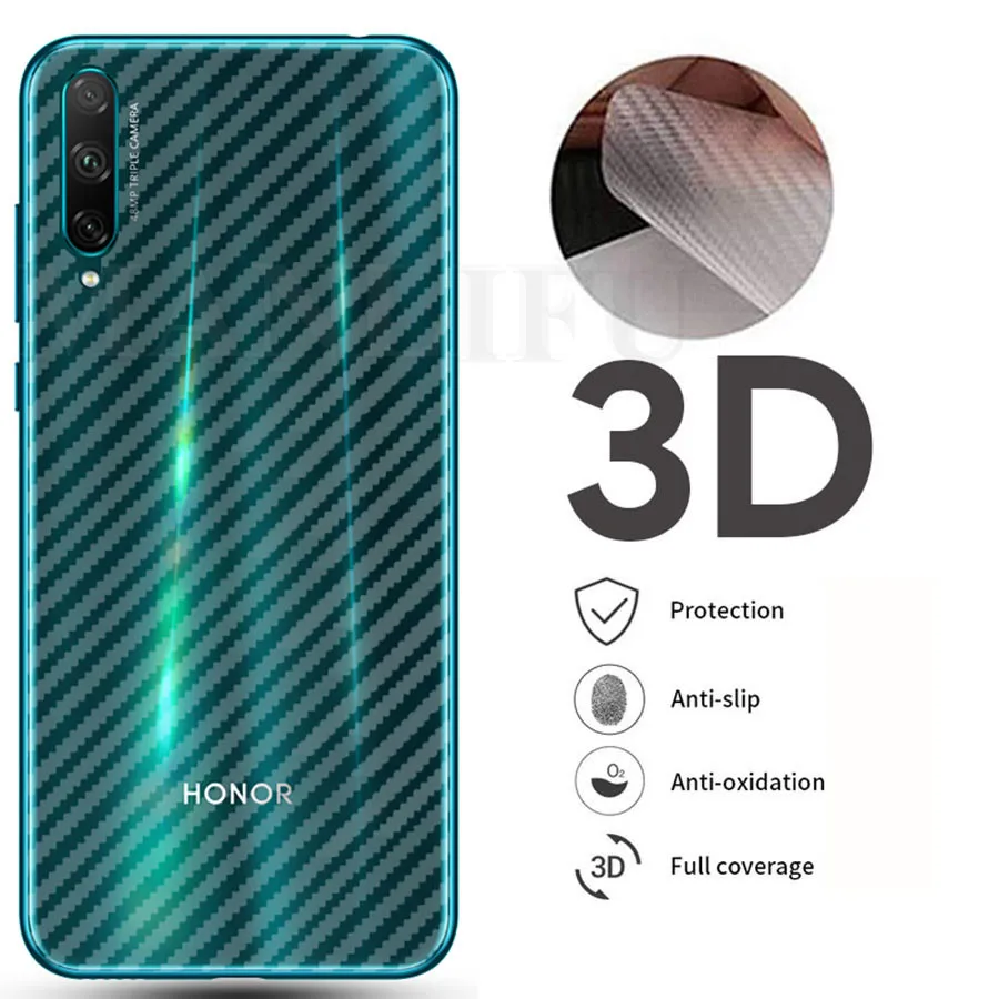 3D Защитная пленка для задней панели из углеродного волокна Huawei Honor 30 Pro 9X 8X Nova 7