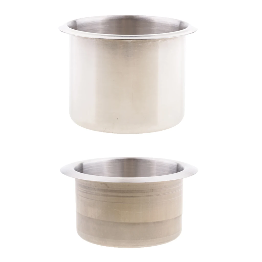 

2pcs Stainless Steel Recessed Cup Drink Holder For Marine Boat RV Camper 68x55mm/85x55mm