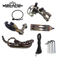 1 set archery one stop compound bow accessories set with aluminum alloy arrow rest bow sight peep sight compound bow hunting