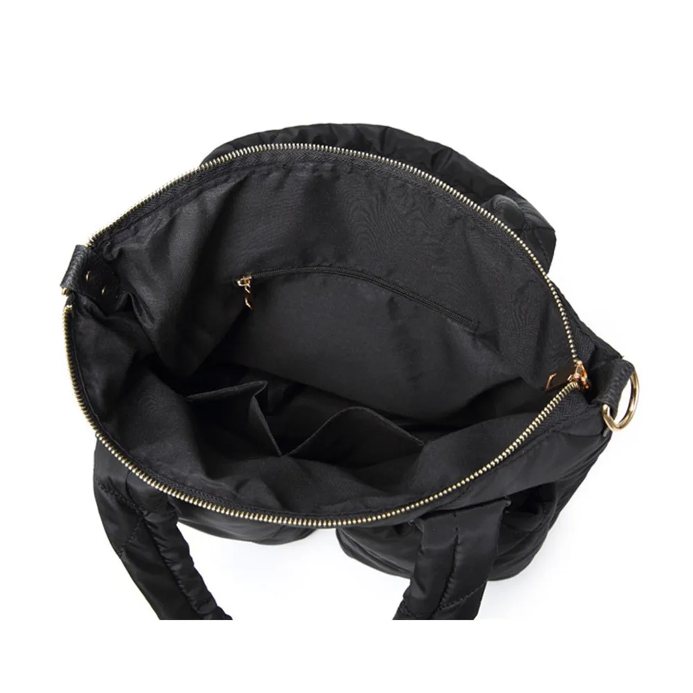 New Simple Ladies Shoulder Bag Solid Color Space Cotton Wild Mummy Bag Oxford Cloth Camouflage Printing Large Capacity Handbags