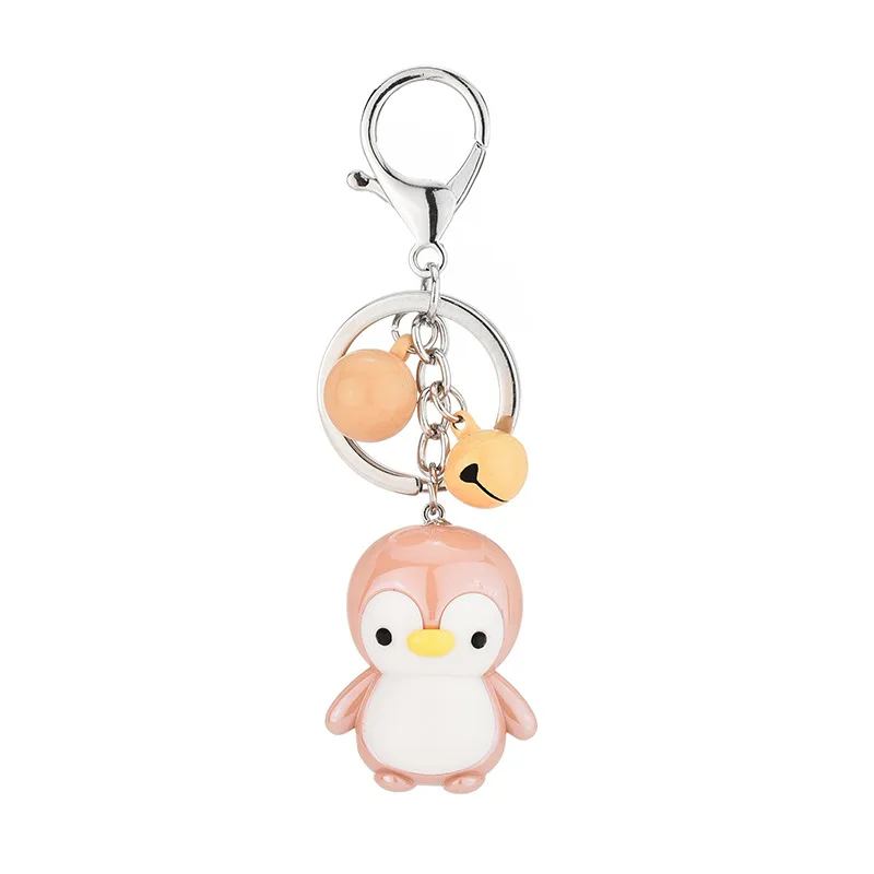 

Penguin Acrylic Keychains Accessories Animal Pendant Key Chains Doll Stroller Toys For Children Kids Small Mini Toys Baby Gifts