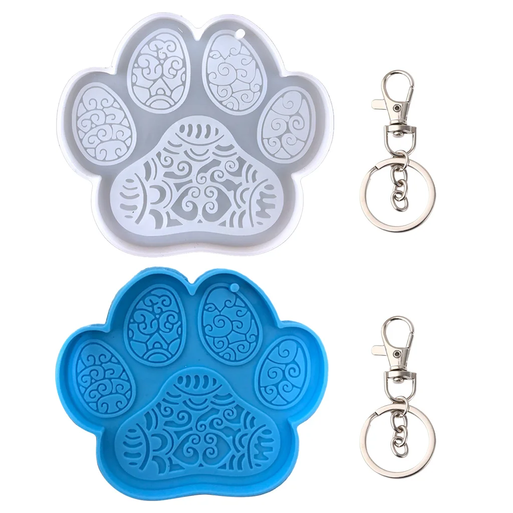 

Силиконовая форма с отверстиями для милых собак, подвеска для брелоков, ожерелье, украшения ручной работы, форма для украшения дома