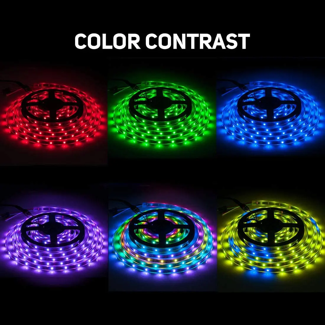 

WS2812B ECO RGB 5050SMD16.4FT/5M 30Leds/m Flexible Black PCB Full Color LED Pixel Strip Dream Color IP67 Waterproof DIY Projects