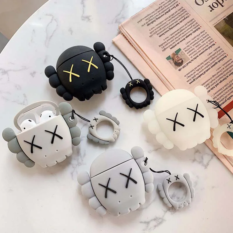 Брендовый чехол KAW Crab AirPods с мультяшным рисунком для bluetooth наушников 1/2 поколения