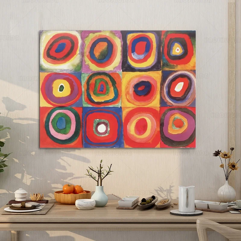 Абстрактная картина маслом Wassily Kandinsky Red Circle Картина на холсте плакаты принты