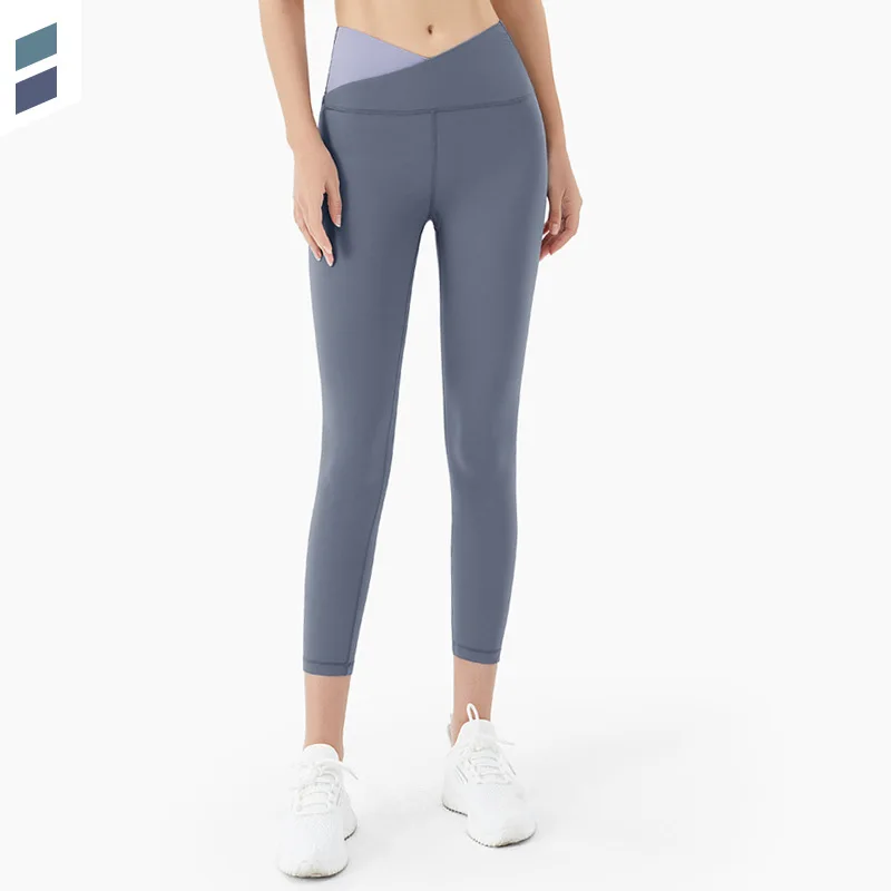 

1pcs Sexy Stitching Color Stacked Seamless Leggings Womens Yoga Pants