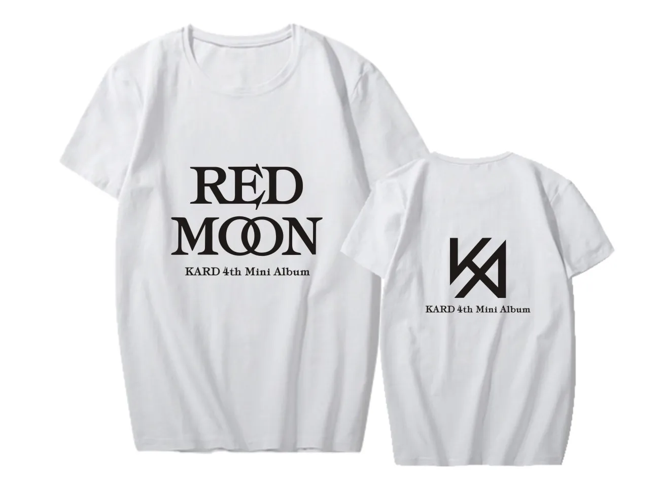 

KARD RED MOON High Quality T Shirt Print Clothing Loose Tops for Men and Women Short-sleeved T-shirt Summer