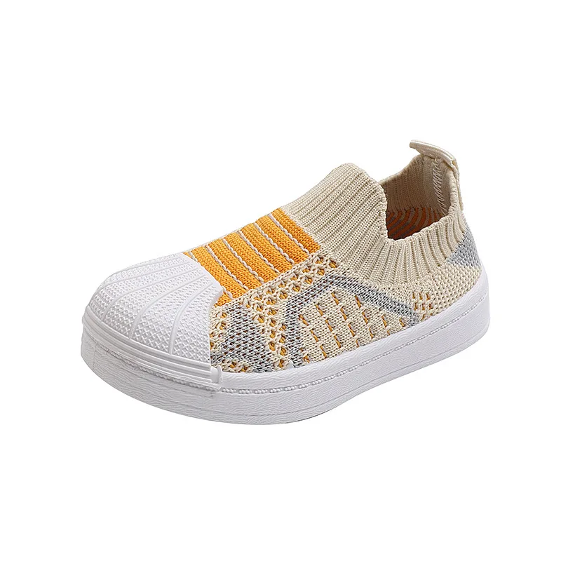 

Infants Summer Boys Knitted Shoes One-step Soft Sole Breathable Baby Shoes Children Sports Shoes Casual Flats Cute Toddlers