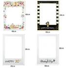 Фотофон для свадьбы, дня рождения, реквизит, рамка для 1, 30, 40, 50, 60, для мальчиков или девочек, с Новым годом, фоторамка, украшения для свадьбы дня рождения