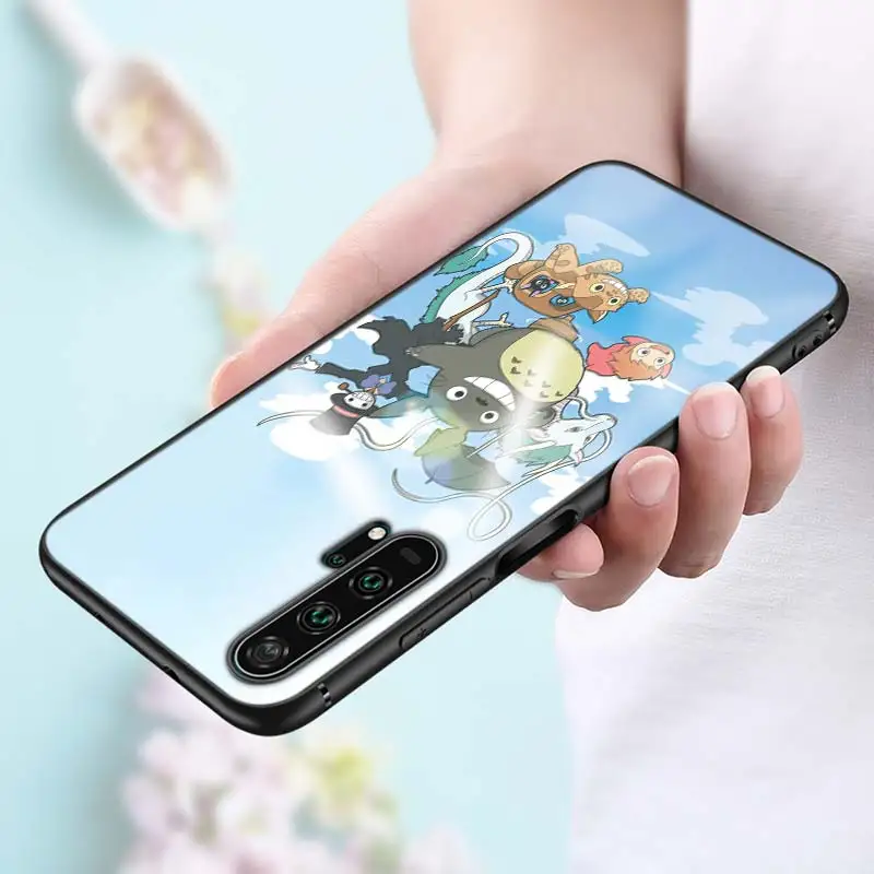 Черный силиконовый чехол аниме Тоторо, гибли для huawei Honor 10i 9X8X20 10 9 Lite 8 8A 7A 7C Pro Lite чехол для телефона