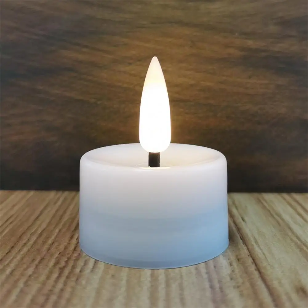 12 шт. новых реалистичных светодиодных свечей из пластика практичная