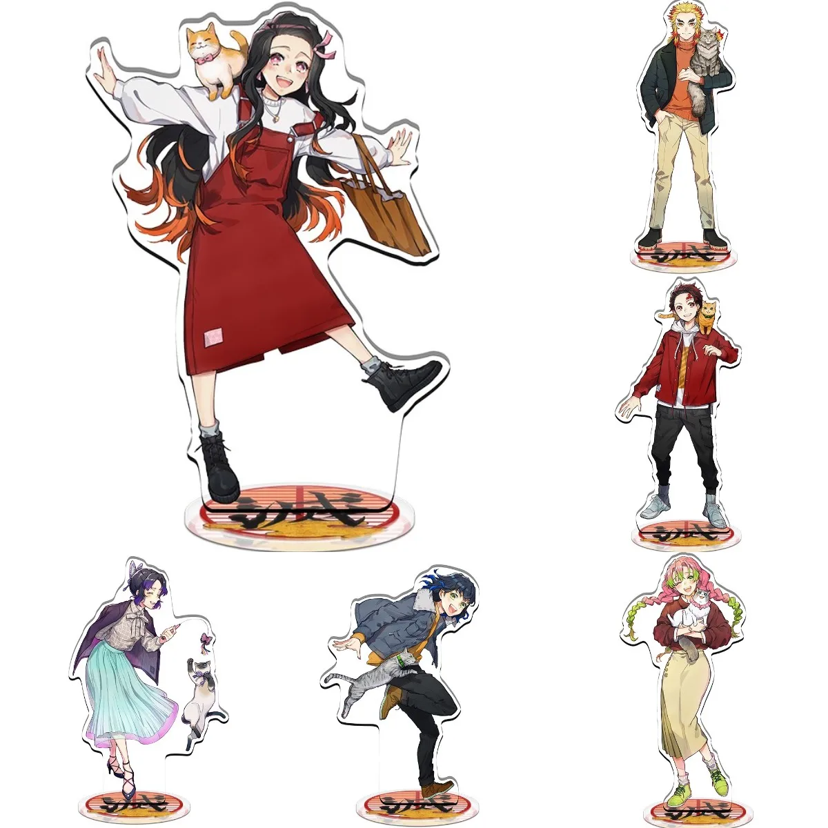 

Anime Figure Demon Slayer 21cm Stand Card Kimetsu No Yaiba Acrylic Kamado Tanjirou Cosplay Desk Decor Sign Fans Collection Prop