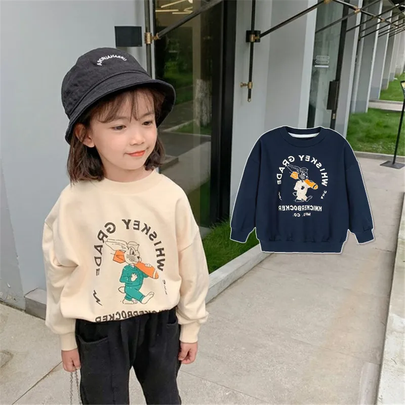 

2021 Cute Spring Autumn Tops Hoodies Girls Sweatshirts Coat Kids Outwear Teenager Children Clothes High Quality
