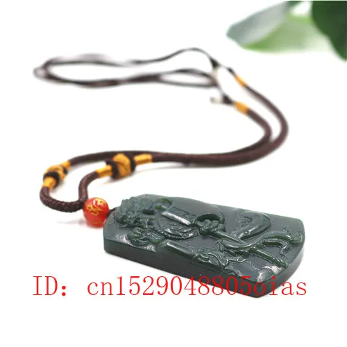 Ожерелье с подвеской из натурального китайского нефрита дракона и топора модные