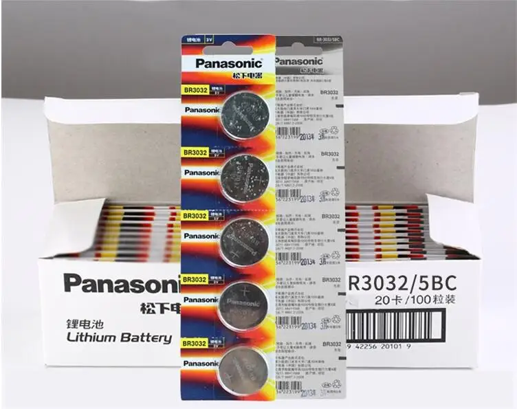 Новые оригинальные кнопочные батарейки Panasonic BR3032 ECR3032 DL3032 2 шт./лот 3 в для монет