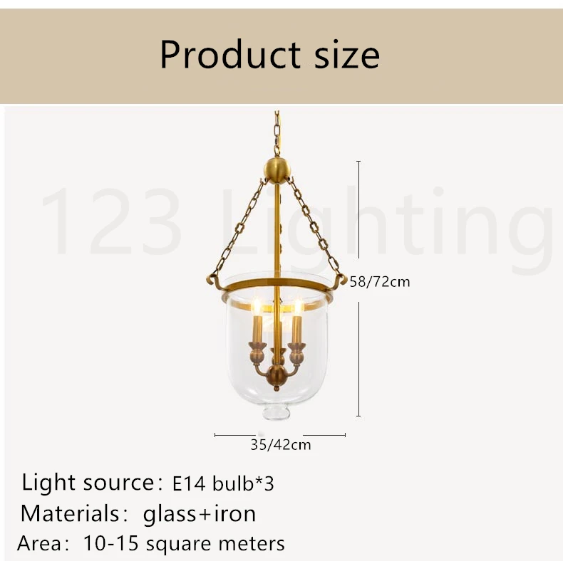 Классическая Лофт светодиодный подвесные светильники железная цепь Золотой