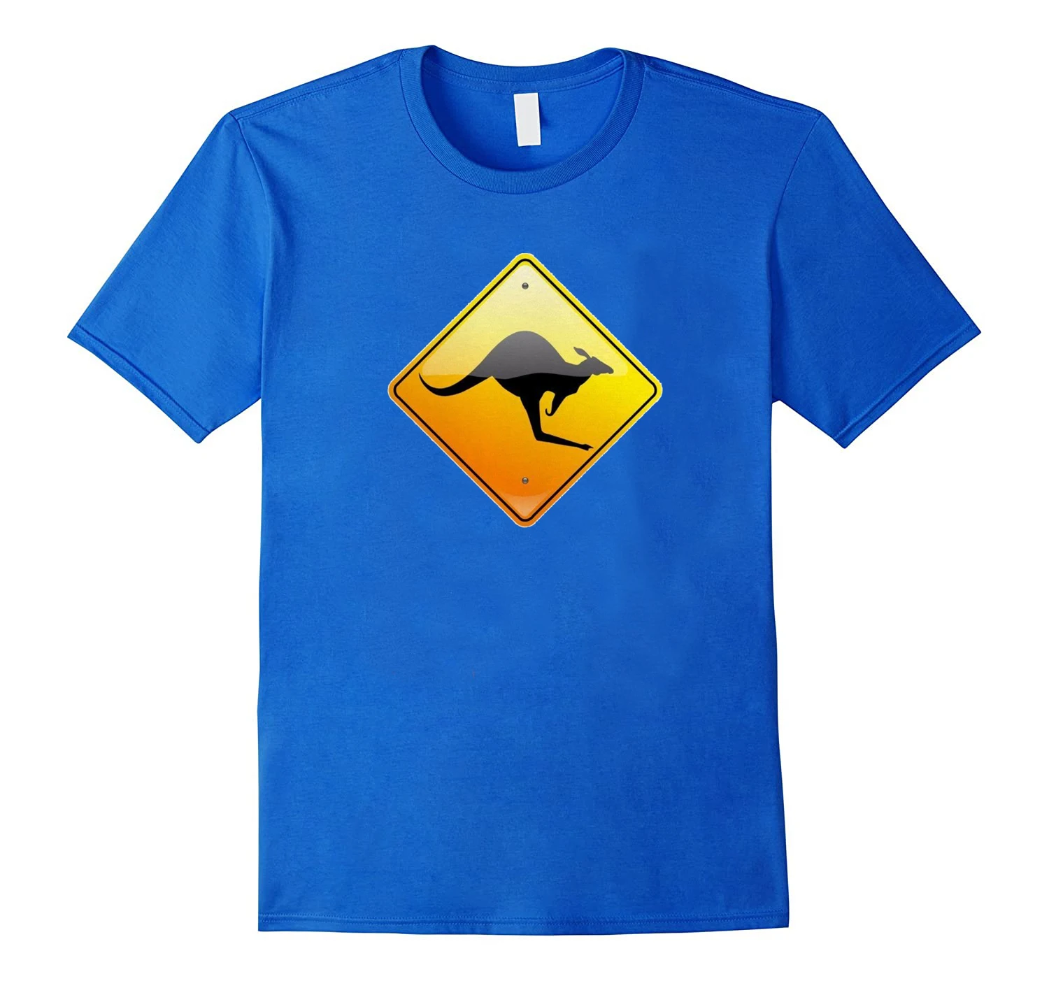 

Australian Kangaroo Road Sign Funny Crossing Australia T-Shirt. Summer Cotton O-Neck Short Sleeve Mens T Shirt New S-3XL