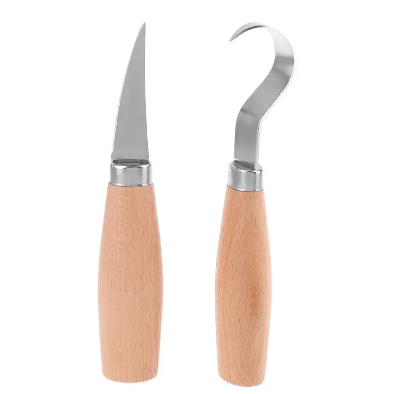 

Stainless Steel Woodcarving Cutter Woodwork Spoon Carving Knife Tools Kit W0YD