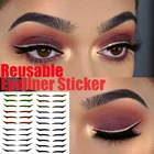 6 пар, Новый Лидер продаж, многоразовые блестки, наклейки для подводки век красочные самоклеящиеся, полоска для века долговечные, косметические инструменты для макияжа глаз