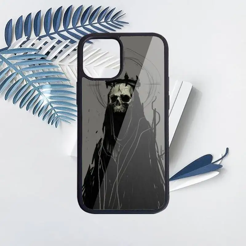 

Skeleton Horror pattern art Phone Case for iPhone 11 12 pro XS MAX 8 7 6 6S Plus X 5S SE 2020 XR Hard PC
