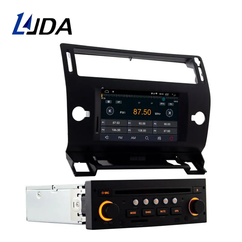 Автомобильный DVD плеер LJDA Android 10 0 для Citroen C4 четыре Triumph 2004 2012 мультимедийный