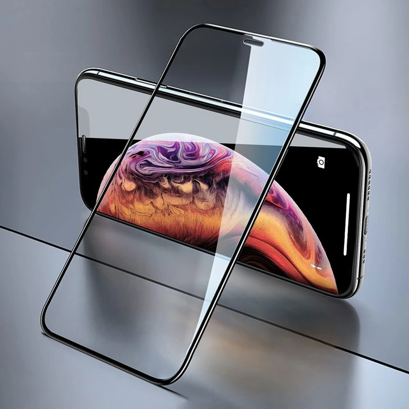 50 шт./лот полное покрытие из закаленного стекла для Apple iPhone 11 Pro XS Max XR X 8 Plus 7 6 6S SE 5s Защитная пленка для экрана стекло