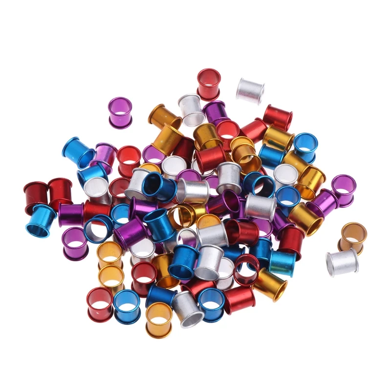 100 шт. Алюминий в форме голубя с кольцом для пальца идентификации гонки голубей