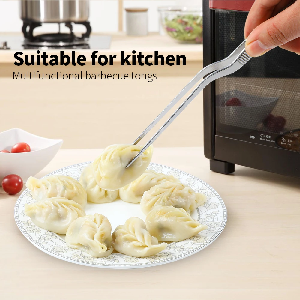 

Kitchen tongs kitchen utensils BBQ Tweezer Food Clip kitchen Chief Tongs Stainless Steel Portable for Picnic Barbecue Cooking