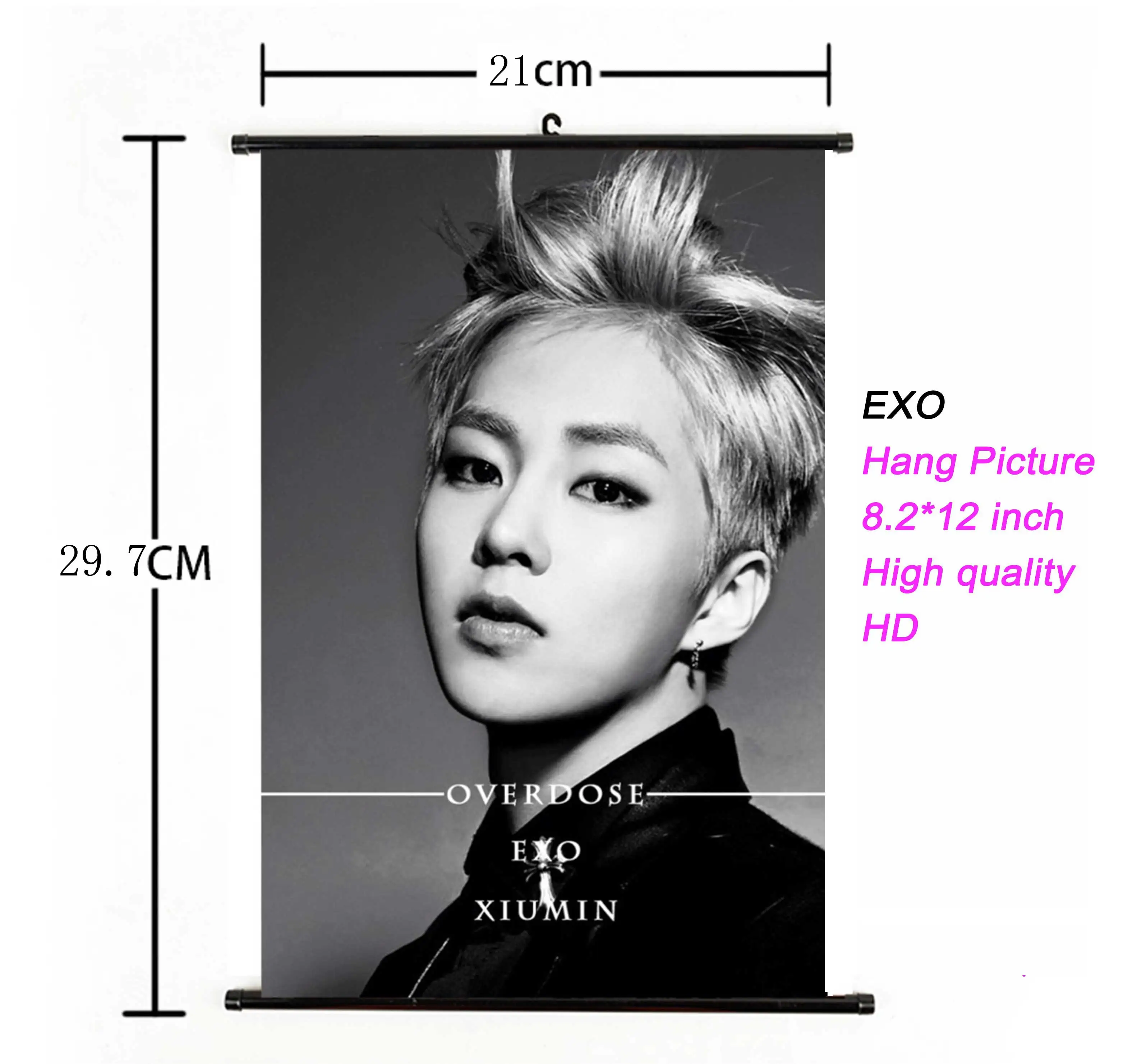 K-pop EXO альбом висячая картина фото плакат Kpop EXO висячий плакат ткань 21*30 см Высокое качество для поклонников Коллекция подарков