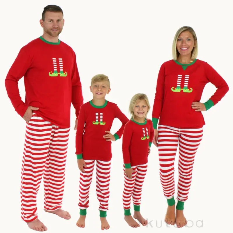 

Комплект одинаковых рождественских пижам для детей и родителей, пижамный комплект одежда для семьи наряд для взрослых, детская спальная од...