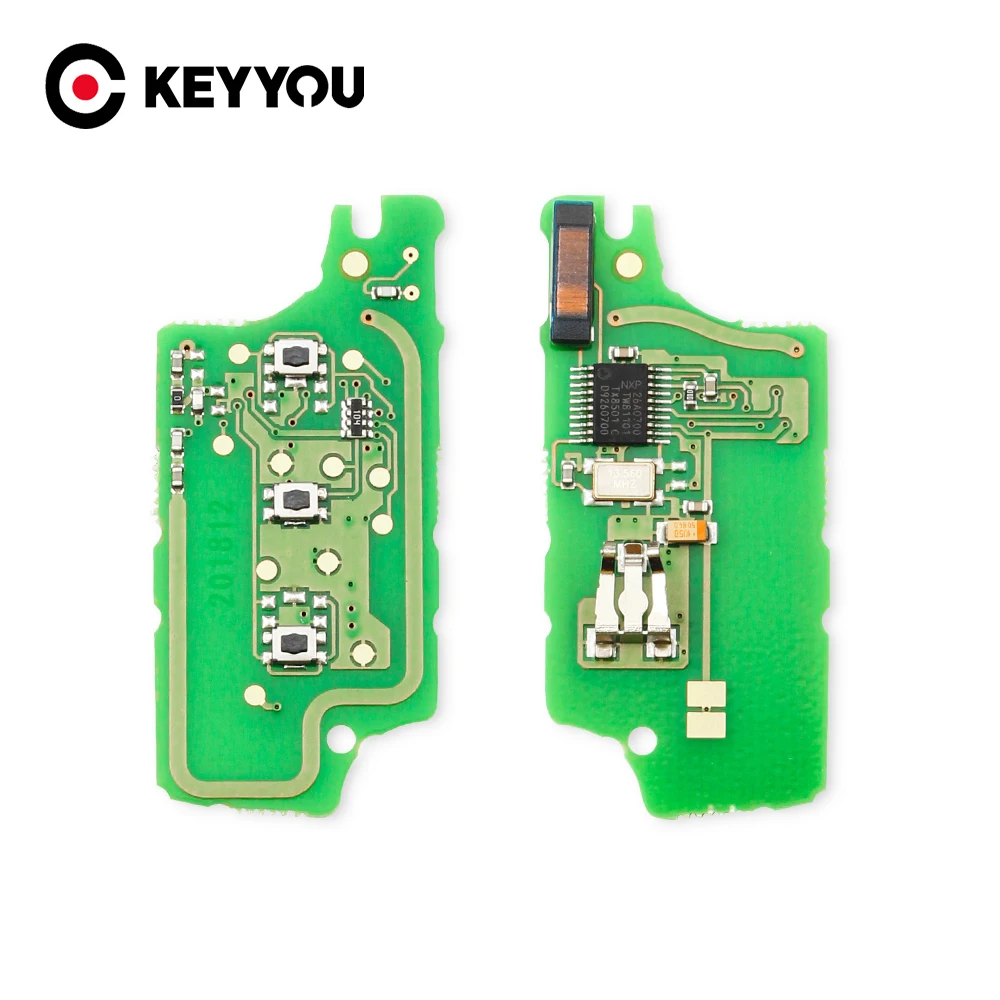 KEYYOU ASK/FSK Автомобильный ключ электронная печатная плата CE0536 CE0523 для Peugeot 407 307 308 607