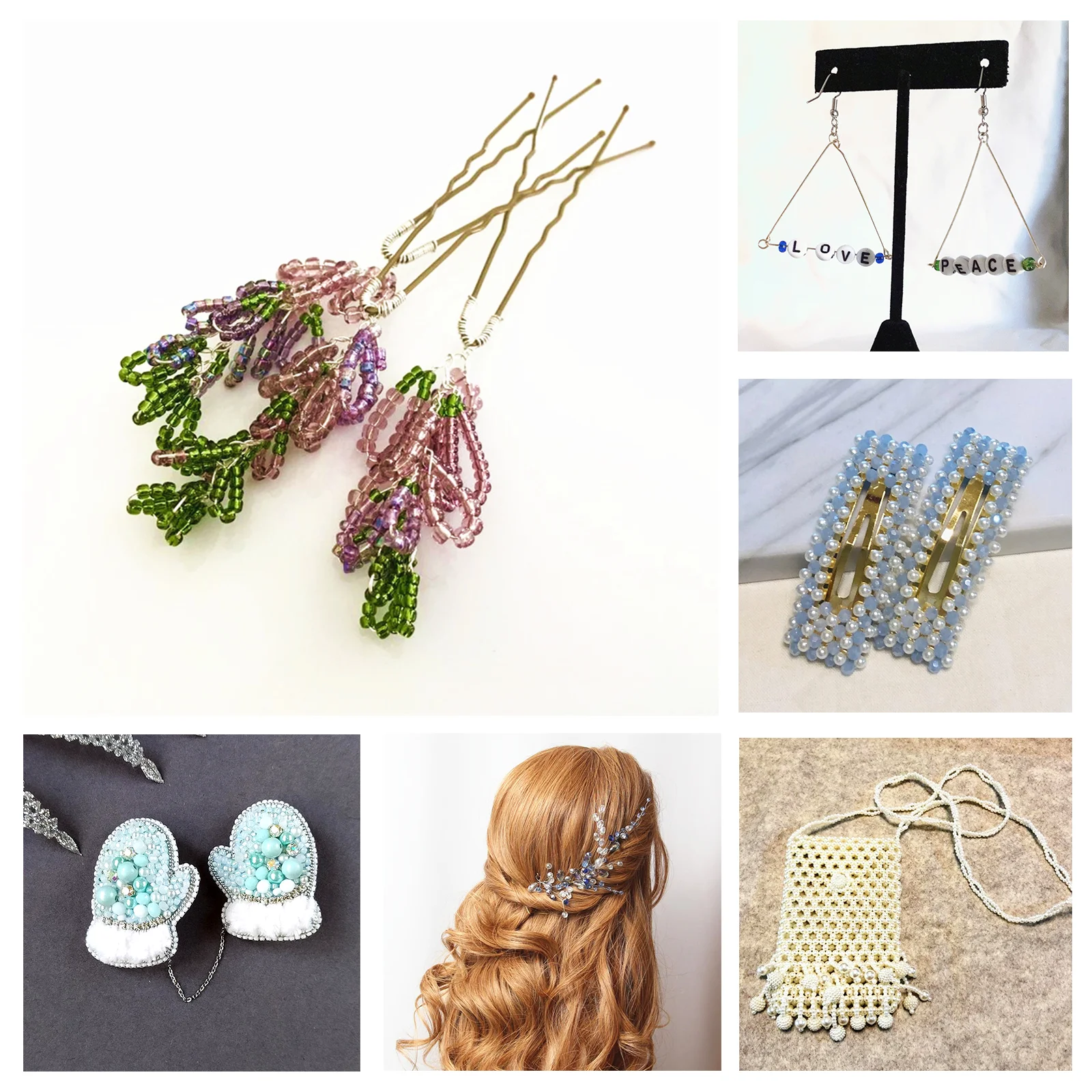 

Mixed color round semi-precious stones loosely spaced beads, used for DIY jewelry making handmade bracelet necklace gift