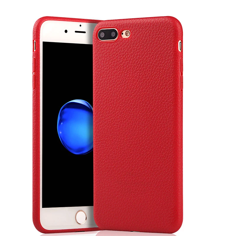 Роскошный кожаный чехол для iPhone 6 6S 8 Plus X Мягкий ТПУ силиконовый 7 7Plus чехлы