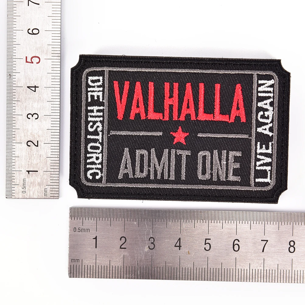 Army Tactical Ticket to Valhalla Morale Badge Military Vikings Fabric Embroidered Patch Max Armband Mad Stickers | Дом и сад