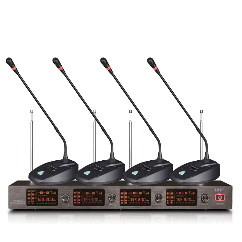 

Беспроводной микрофон «гусиная шея», для конференц-зала, презентации с настольным микрофоном, один на четыре