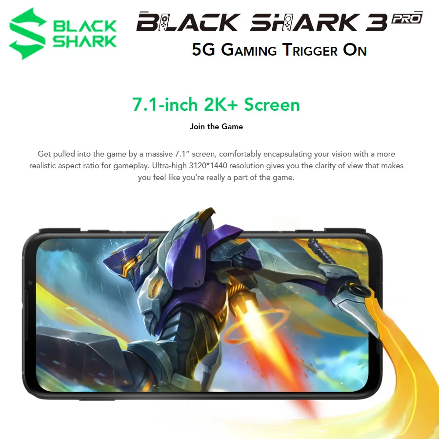 Глобальная версия Xiaomi Черная Акула 3 Pro 5G игровой мобильный телефон 7 1 &quotRAM 12 Гб 256