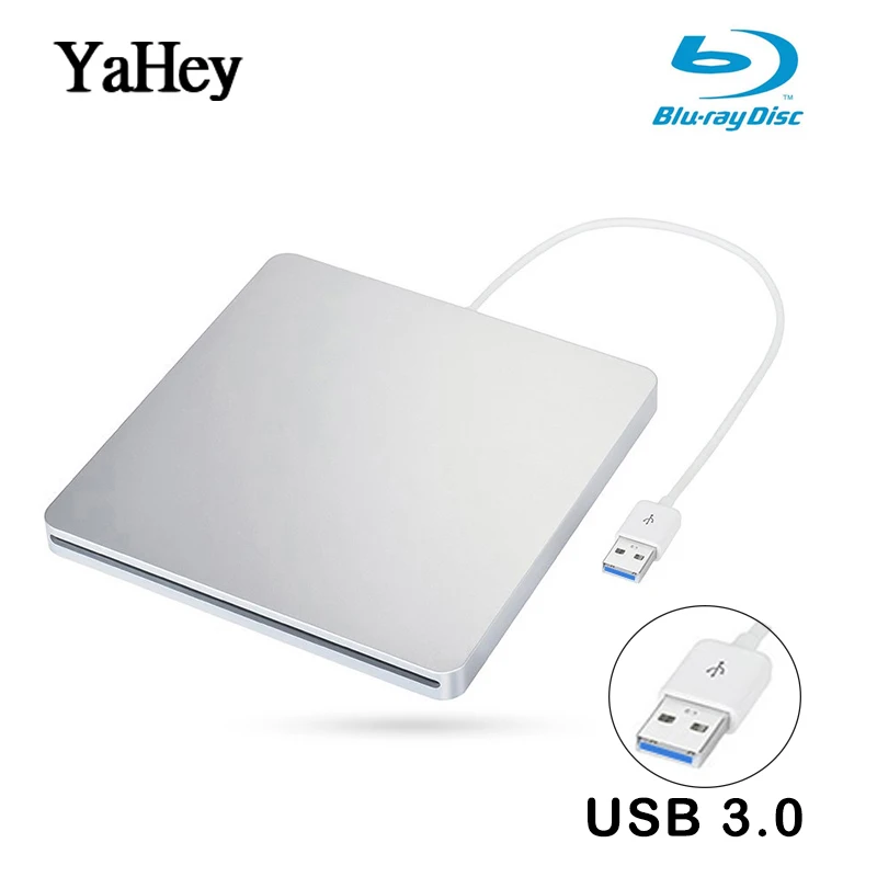 Внешний привод YAHEY USB 3,0 Bluray Burner BD-RE CD/DVD RW Writer Play 3D 4K Blu-Ray диск для ноутбуков ноутбуков windows