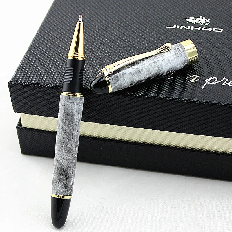 Шариковая ручка JINHAO X450 с серым мрамором и золотом фиолетовая синяя розовая