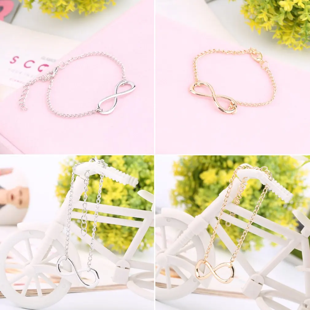 1PC Fashion Elegant Jewelry Cute Charm Love 8 Font Infinite Symbol Bracelet Hot Chain Gift Selling Wedding Accessories | Украшения и
