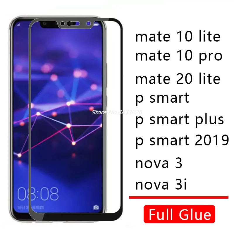 Чехол для Huawei Mate 10 20 Lite Pro P Smart Plus 2019 Nova 3 3i чехол с полным клеем из закаленного