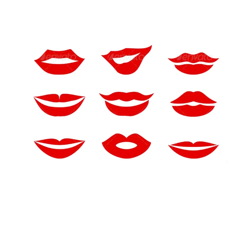 9 шт. в виде красных губ металлический Трафаретный вырубной штамп Трафареты набор