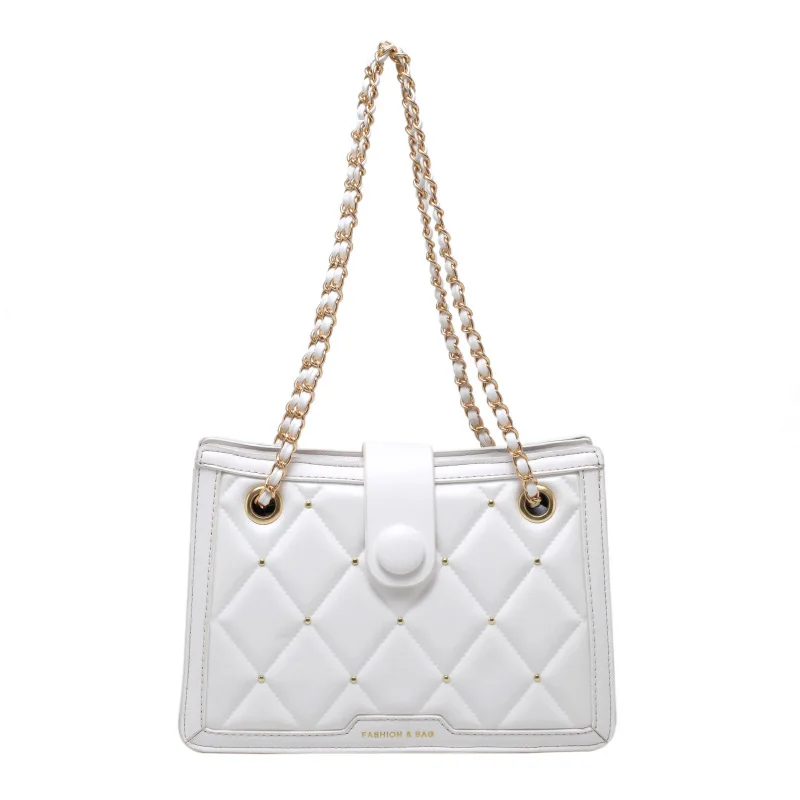 

Fashion Exquisite Brand Shoulder Bag for Women 2021 Casual Designer Women Messenger Bags Ladies Leather Solid Color Chain Bag