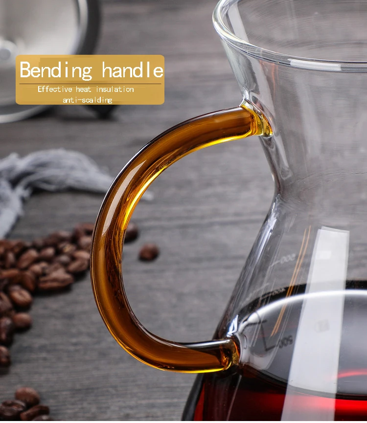 Набор ручных фильтров для кофе V60 стеклянный кофейник ручная пивоварка кофейные