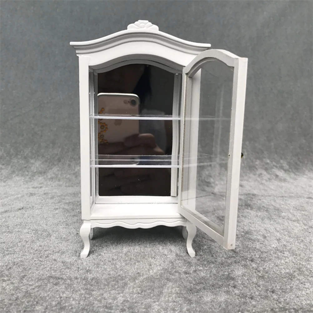 

1/12 Mini Adornment Furniture Mini Cabinet Simulation Miniature Living Room Kid Pretend Play DIY Doll House Accessories