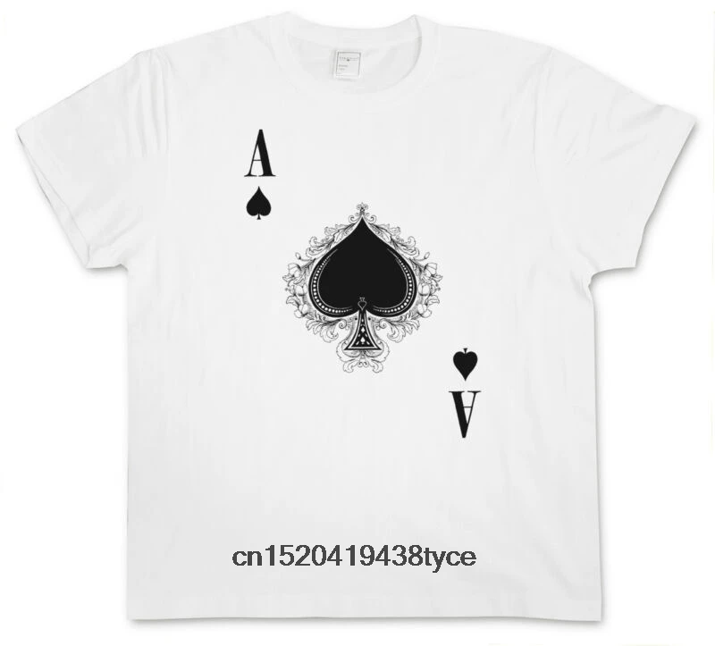 Горячая Распродажа Мужская футболка ACE OF SPADES III лопатка Ace покер карточка казино