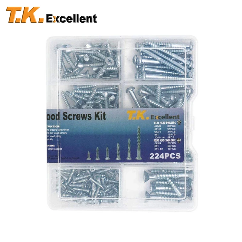 

Т. К. Отличный набор для фотографирования с плоской и круглой головкой из дерева Phillips 224 шт.